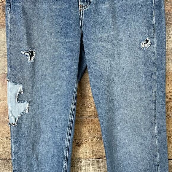 Pilcro and the Letterpress Tilde Jeans High Waist Distressed Blue Size 28 - Picture 3 of 12